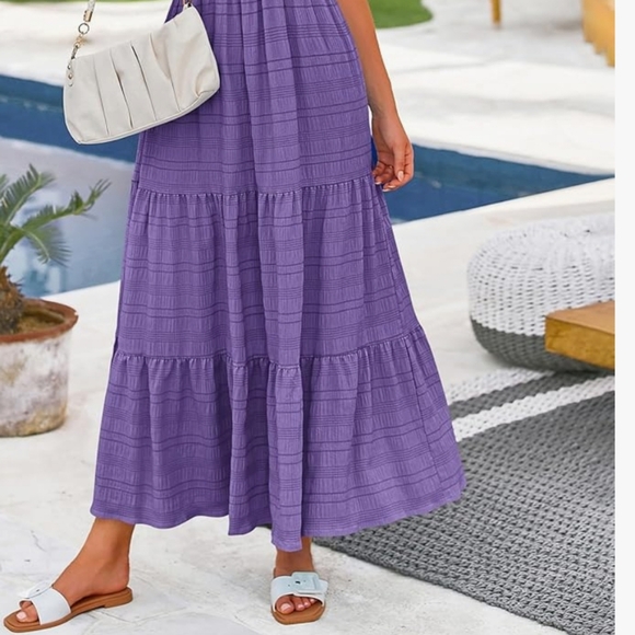 Puff Sleeve Square Neck Tiered Dress Size XL NWT ♥️ - Picture 5 of 5